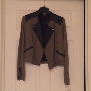Free People Faux Leather Jacket NWT
